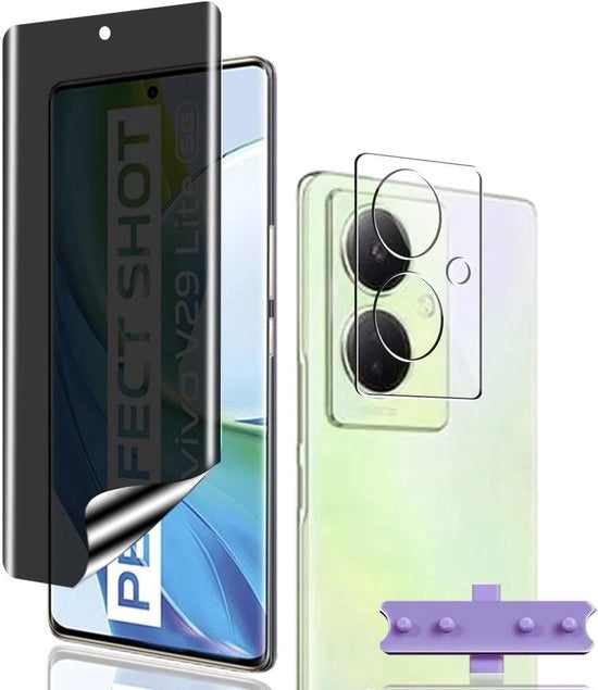 Protezione visiva Alta Privacy - Copertura adesiva - Schermo protettivo TPU - Protezione vetrata per fotocamera - Montaggio semplice - Riparazione autonoma - Protezione schermo