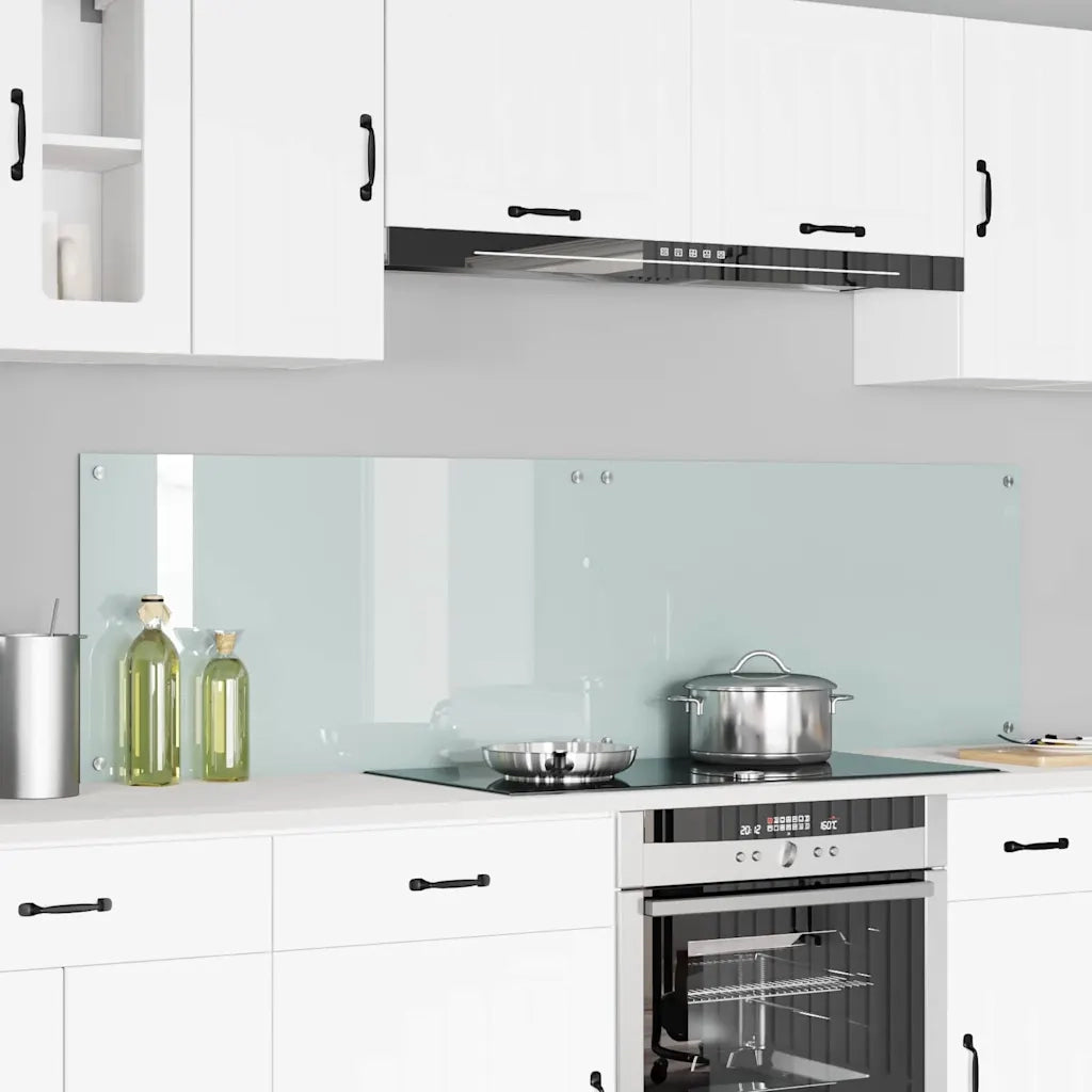 Schienale da cucina 2 pcs Bianco 90 x 50 cm vetro temperato 3415525