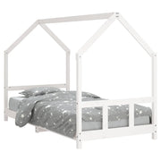 Giroletto per Bambini | Letto Infantile | Lettino Bianco 90x190cm in Legno Massello di Pino