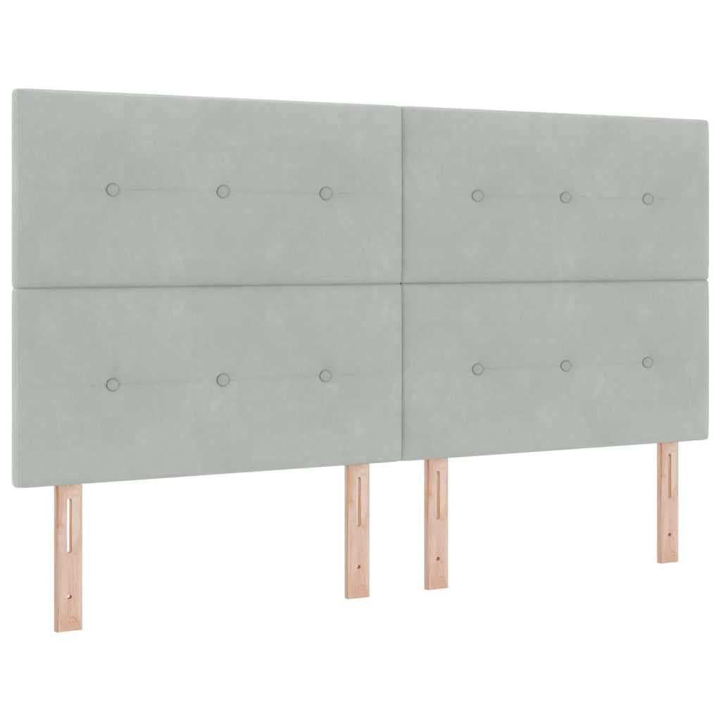 Letto con Contenitore Grigio Chiaro 180 x 200 cm Velluto 3459825