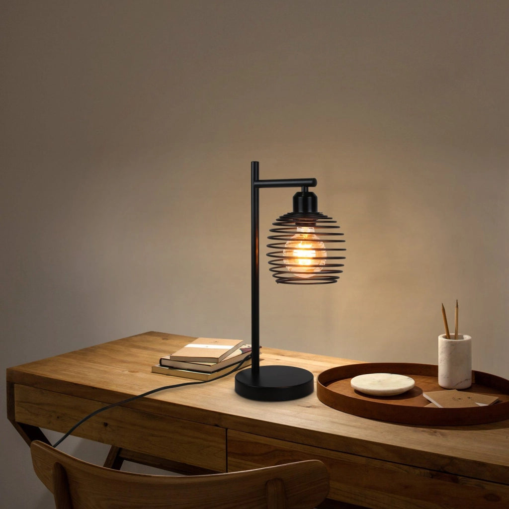 ZMH Lampada da tavolo vintage industriale metallo E27 senza lampadine