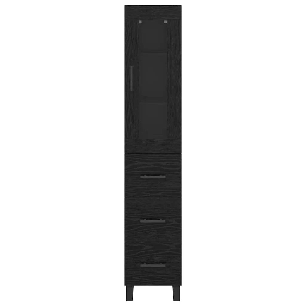 Credenza Rovere Nero 34,5 x 34 x 180 cm Legno multistrato 3416225