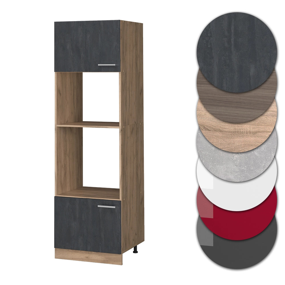 Vicco Set mobili bagno Calcestruzzo nero 60 cm