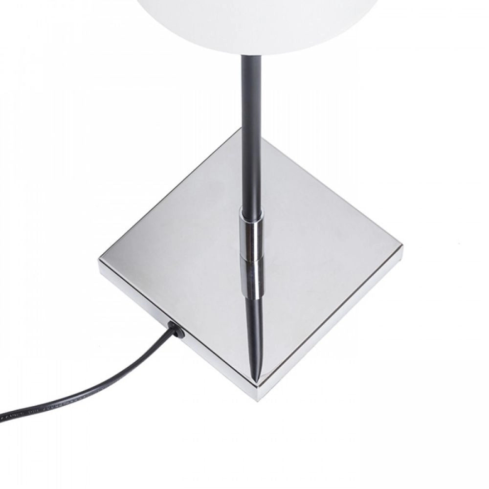 Lampada da tavolo LULU  bianco/nero cromo 230V E27 28W