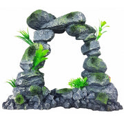 Trade Shop - Parete Arco Rocciosa 28x13x25cm Ornamento Acquario Decorazioni Pietra Per Bolle -