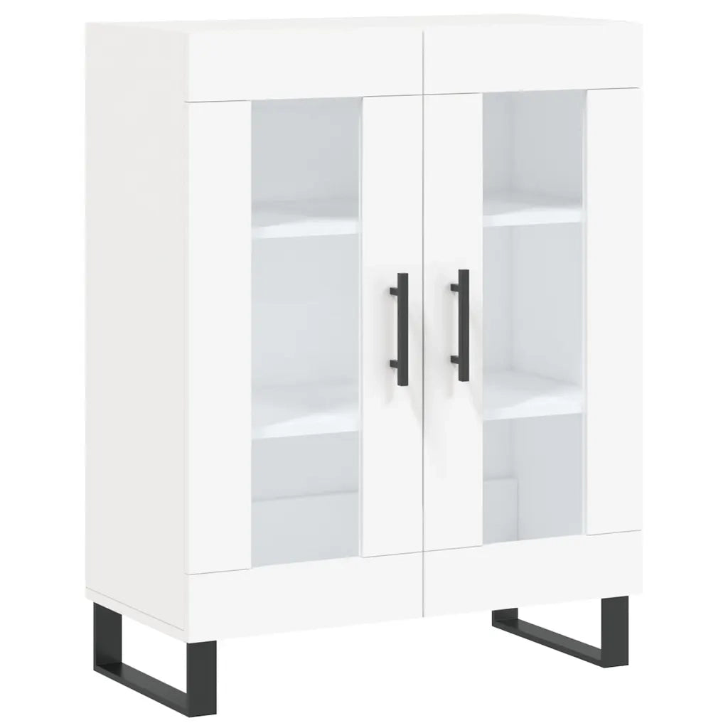 Credenza-Buffet-Armadio da cucina Bianca 69,5x34x180 cm in Legno Multistrato 992893