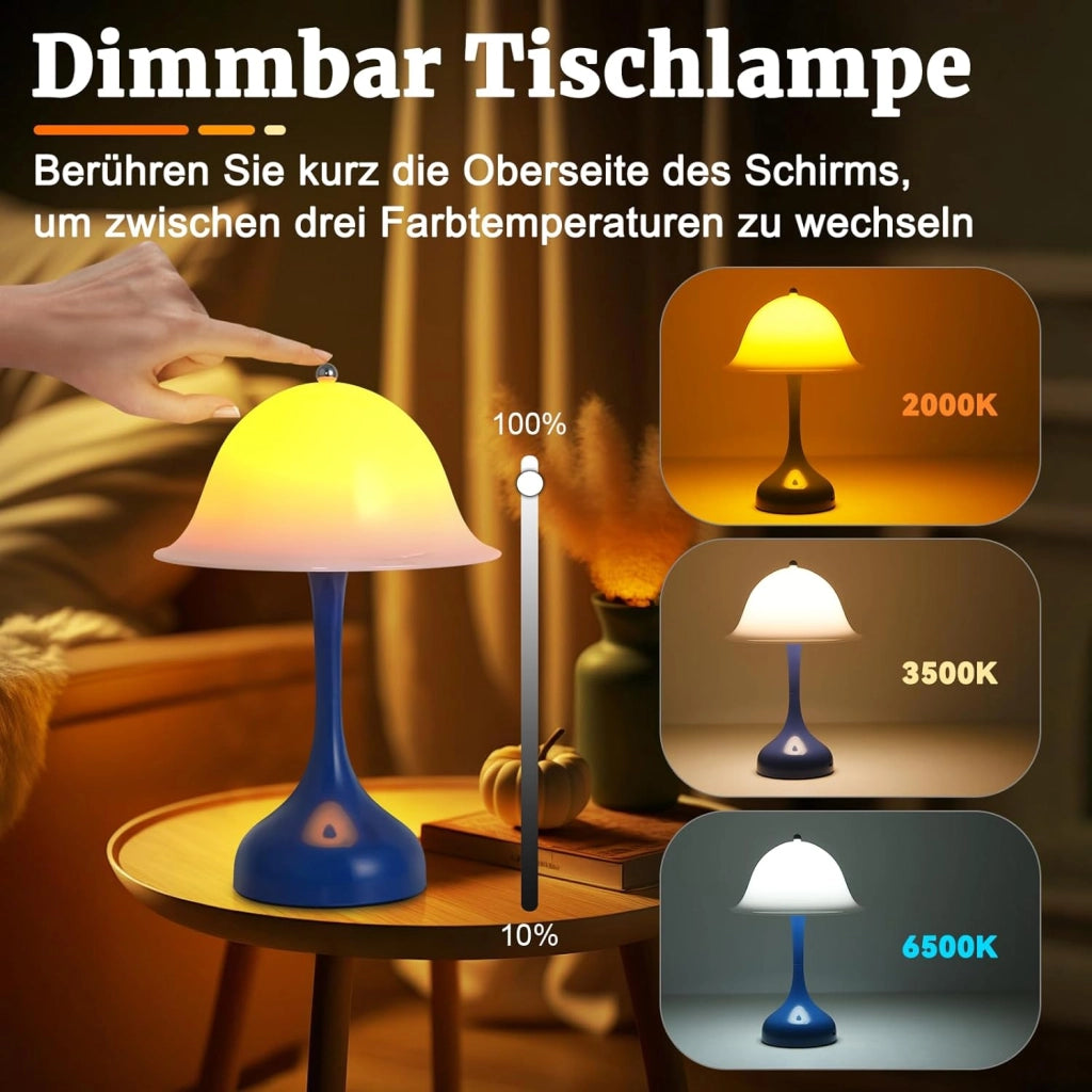 ZMH Lampada da tavolo LED wireless USB ricaricabile per camera letto