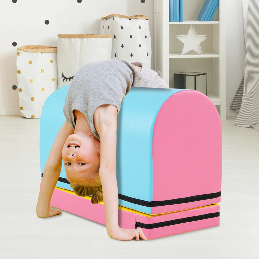 Appetino per capriole mailbox scatola ginnastica ecopelle tappetino rimovibile maniglia casa palestra-Attrezzo sicuro e resistente per bambini