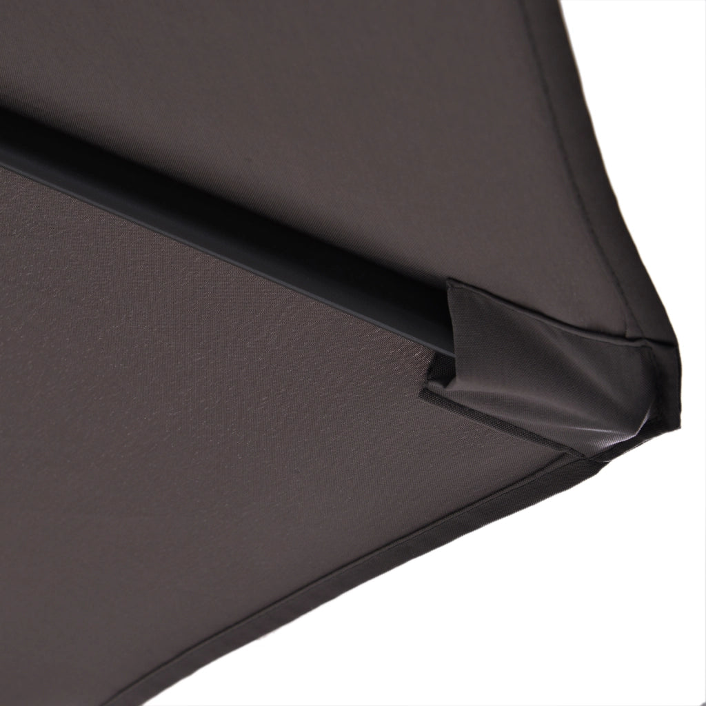 Parasole Grande Inclinabile con Manovella ¨C zephmum ¨C Grigio 270x445x260 cm