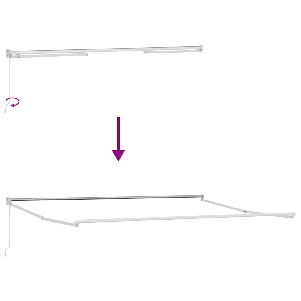 Tenda da Sole Retrattile Manuale Bordò 500x300 cm 3215297