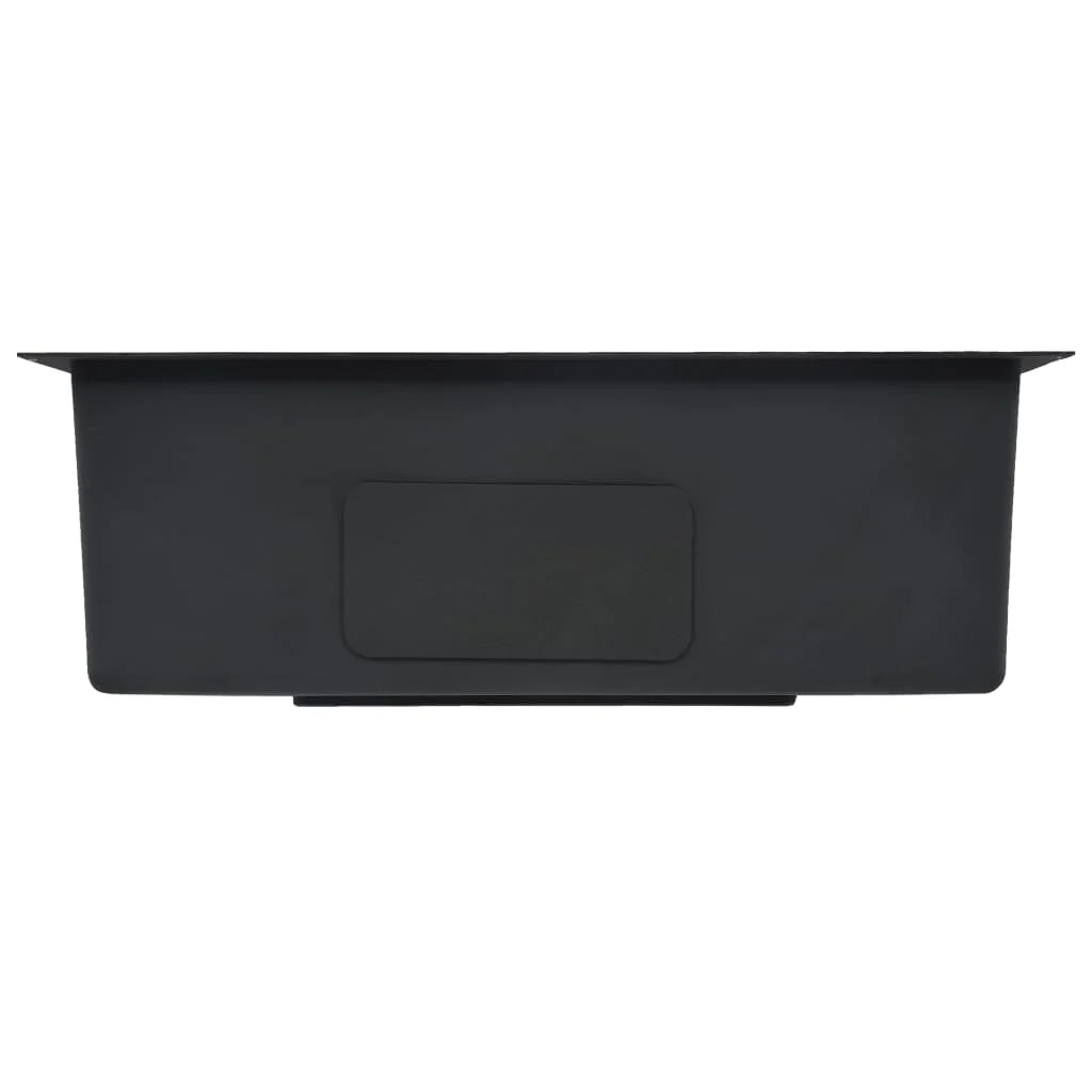 Lavello da cucina fatto a mano con filtro in acciaio inox nero 02_0002369