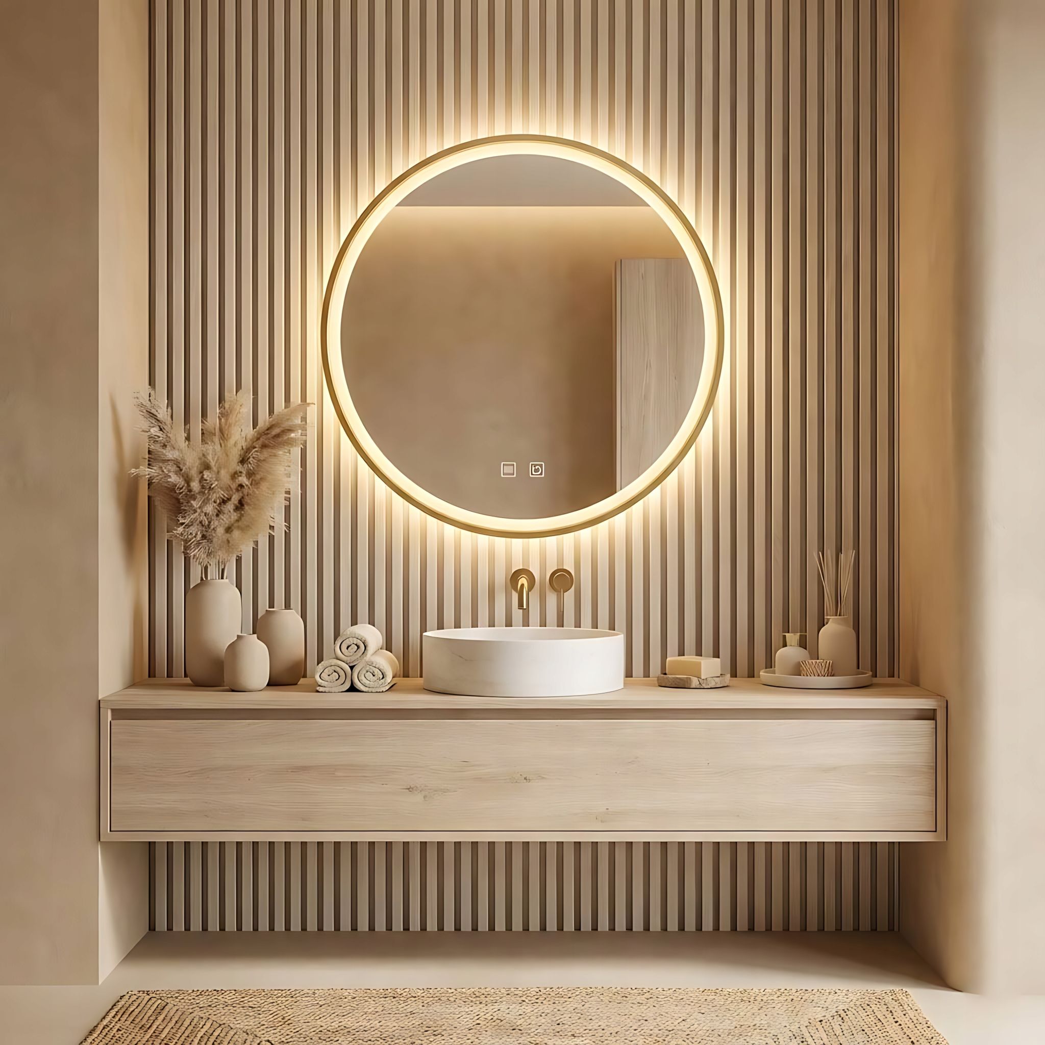 Specchio Led 50cm Mmj Gold