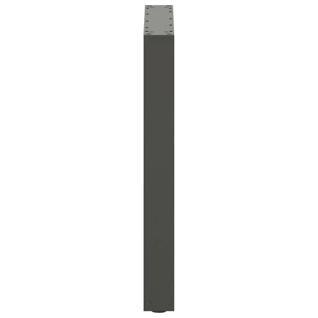 Gambe per tavolo da pranzo a forma di U 2 pz Antracite 70x(72-73) cm Acciaio