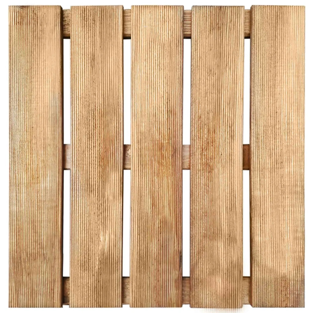 Piastrella per Decking 12 pcs Marrone 50 x 50 cm