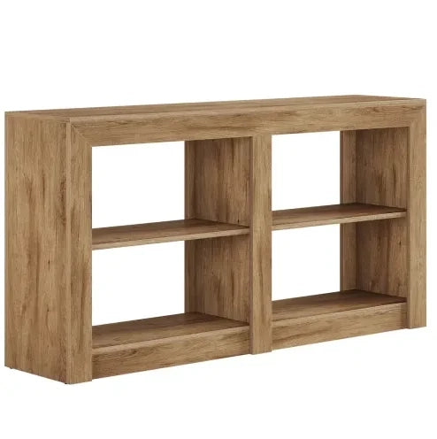 Tavolo consolle a 3 livelli in MDF marrone 150 x 35 x 85 cm