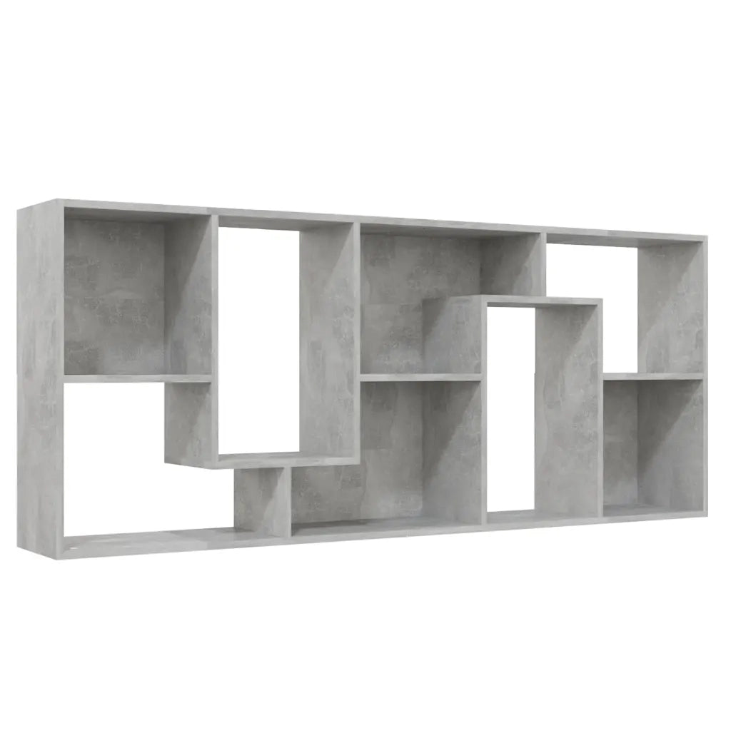 Libreria-Scaffale per Libri-Mobile di Stoccaggio Grigio Cemento 67x24x161 cm in Legno Multistrato
