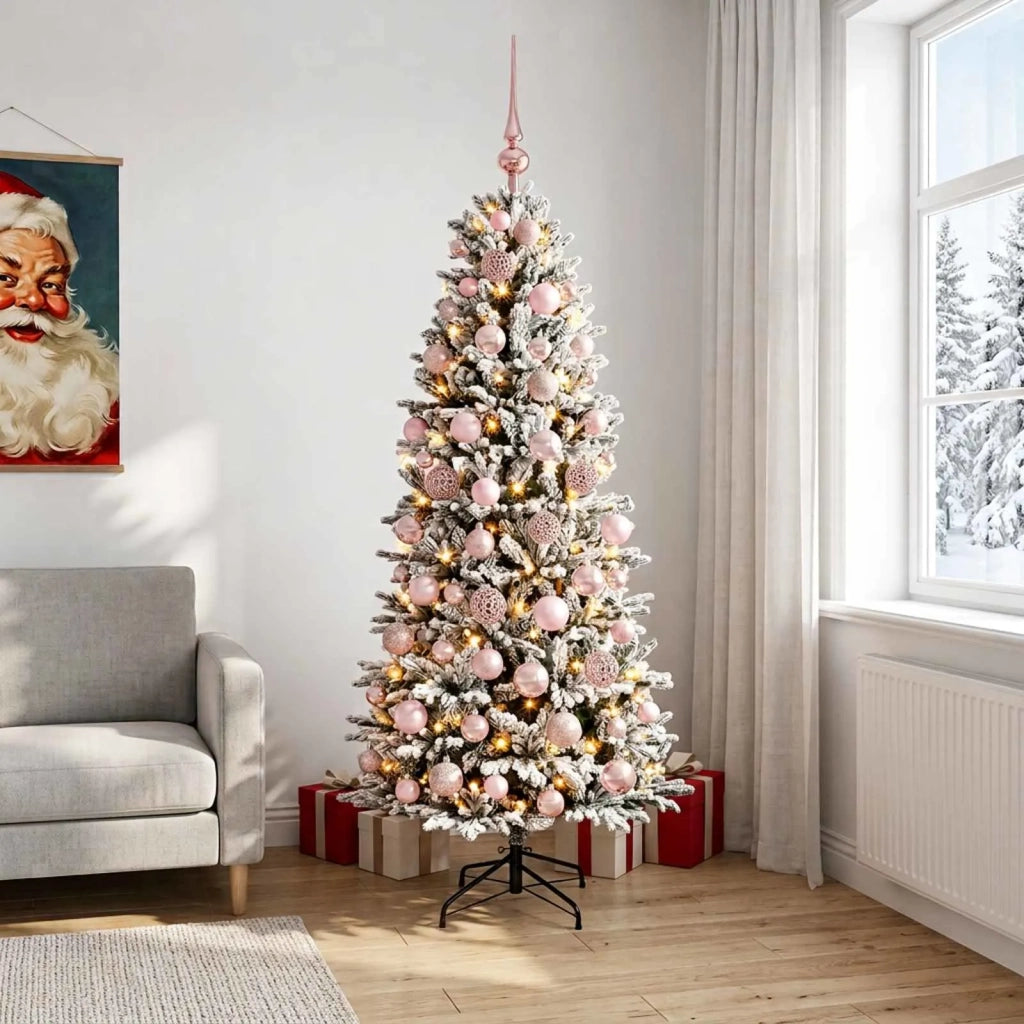 Albero di Natale artificiale con palline 210 cm 300 LED 3466652