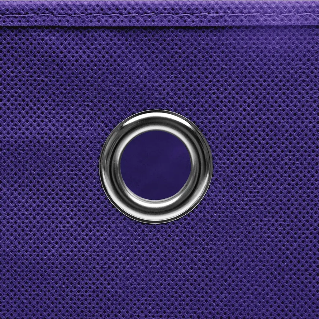 Contenitori 4 pz in Tessuto non Tessuto 28x28x28 cm Viola 325211