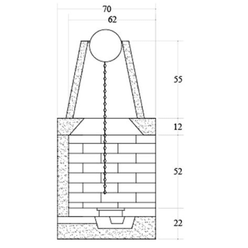 Camino legna prefabbricato refrattario focolare aperto reversibile ds100ref