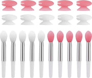Set di Spazzole per Labbra in Silicone con Coperture - Spazzole per Labbra - Pennelli per Labbra - Riciclabili - Applicatori per Labbra - Gloss per Labbra - Balsami per Labbra - Ombretti - Trucco - 2 Colori.