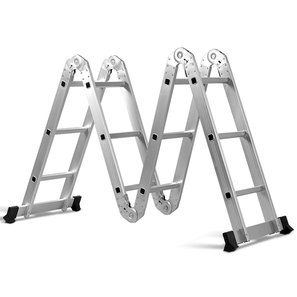 Scala pieghevole resistente in ossido di alluminio per uso interno ed esterno, Piccola scala estensibile leggera-Scale e ponteggi