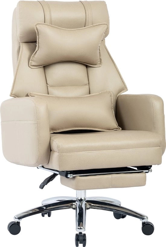 Sedia da Ufficio Ergonomica - Girevole - Pelle - Schienale Alto - Supporto Lombaro