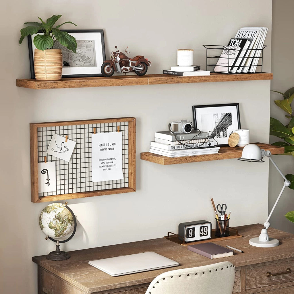Mensola da parete Valora SHELF 60CM in stile rustico marrone per soggiorno