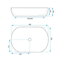 Lavabo Da Appoggio Rea Lisa L.blue Shiny