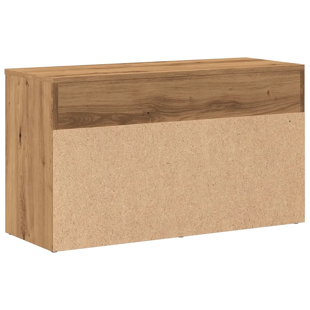 Scarpiera Rovere Artigianale 80x30x45 cm in Legno Multistrato