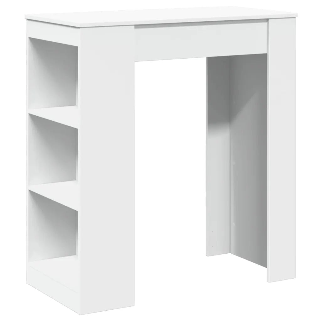 Tavolo Bar con Rastrelliera Bianco 95x47x103,5 cm Multistrato 854382