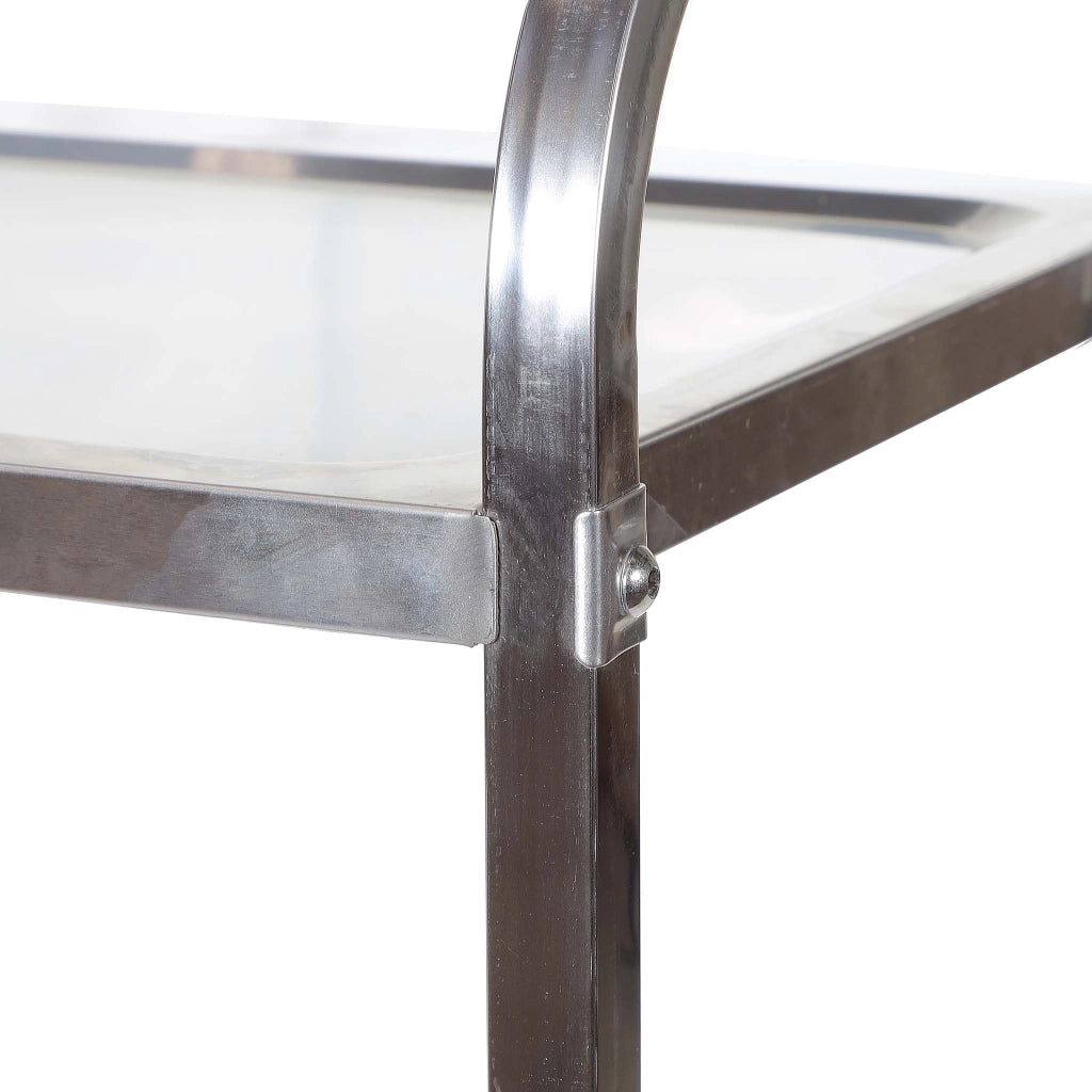 Carrello portavivande in acciaio inox 2 ripiani freni max 150kg Carrello da cucina