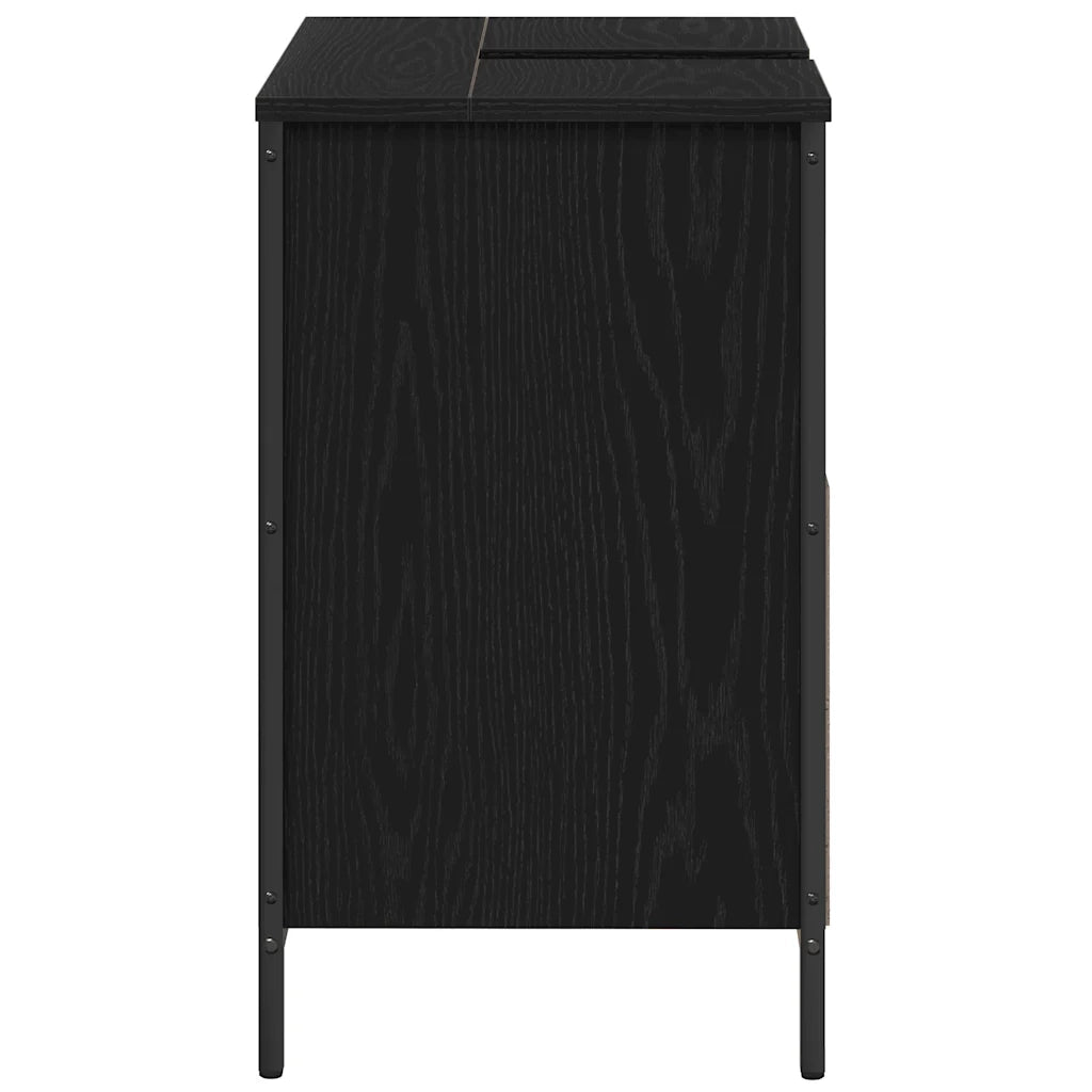 vidaXL Mobile Lavabo da Bagno Nero 60x34,5x60 cm