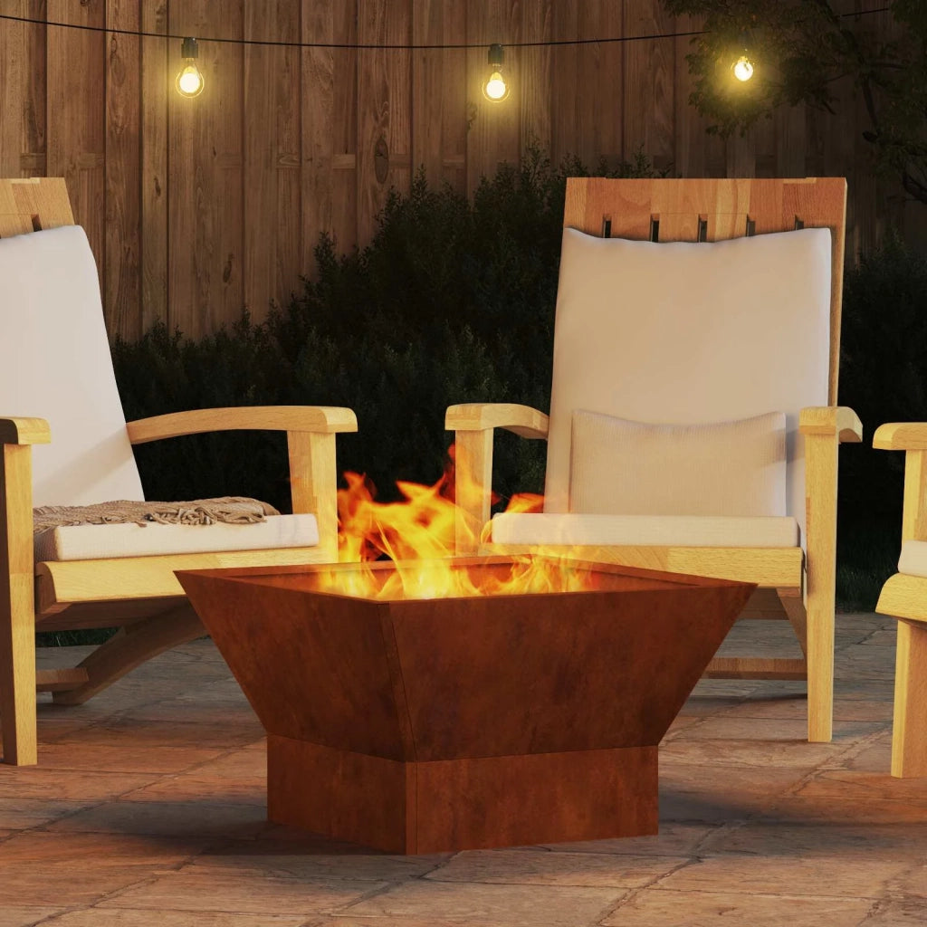 Braciere Ruggine 60 x 60 x 35 cm Acciaio Corten 858911