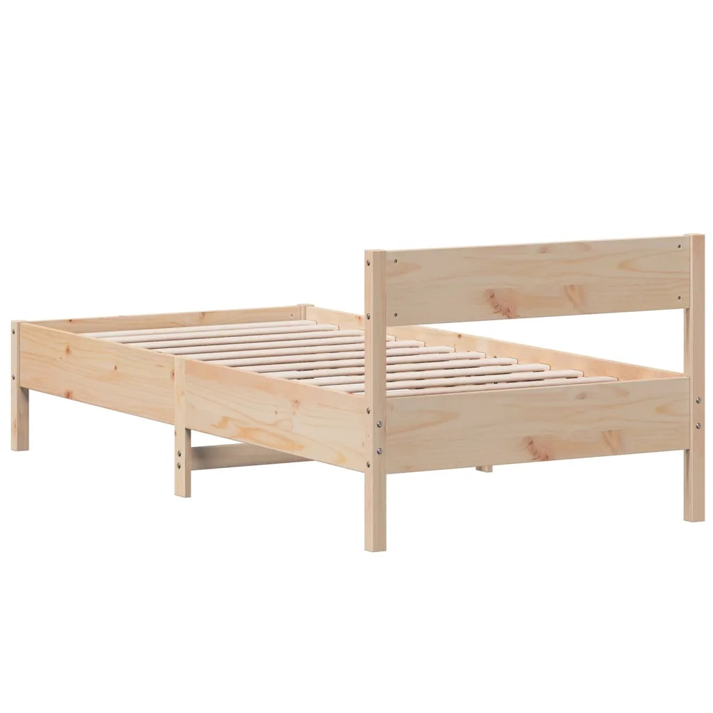 Letto senza Materasso 90x190 cm in Legno Massello di Pino 842778