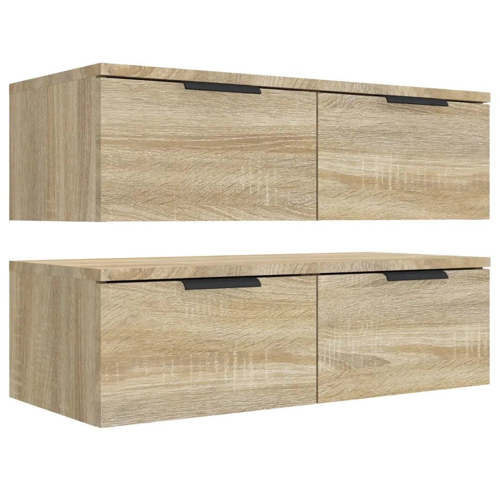 Armadietto a Muro | Mobili Pensili 2 pz Rovere Sonoma 68x30x20 cm Legno Multistrato