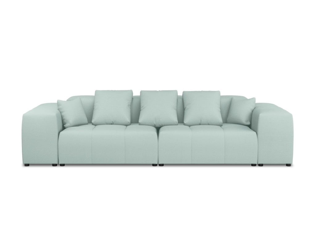 Cosmopolitan Design - Divano modulare "Rome" 3 posti in tessuto strutturato menta 