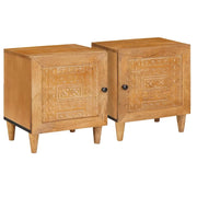 vidaXL Comodino 2 pcs Marrone chiaro 40 x 33 x 46 cm