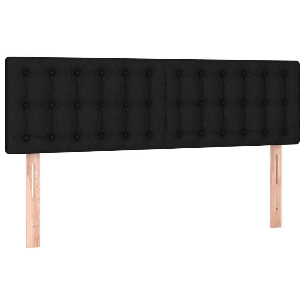Letto a Molle con Materasso e LED Nero 140x200 cm in Tessuto 3134039