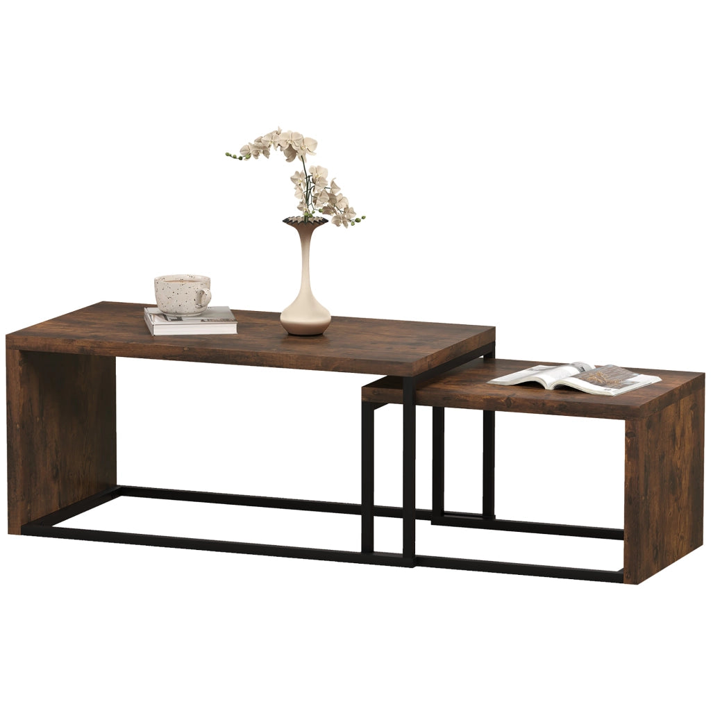 Tavolino da caff¨¨ ¨C zephmum ¨C Nero, Metallizzato, 90x48x42 cm