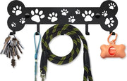 Sostegno per Chiave Piccolo, Supporto per Chiavi a Muro con Gancio per Cintura Canina, Portachiavi per Cani, Hanger per Chiavi per Muro, Decorazione Metallica Nera, Tabella per Chiavi, Gancio per Muro