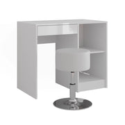 Vicco Tavolo da toeletta Bianco/bianco lucido 89.8 cm con sgabello