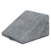 Cuscino triangolare pieghevole 52 x 55 x 33 cm massimo supporto cervicale design ergonomico in flanella grigia 20_0012931