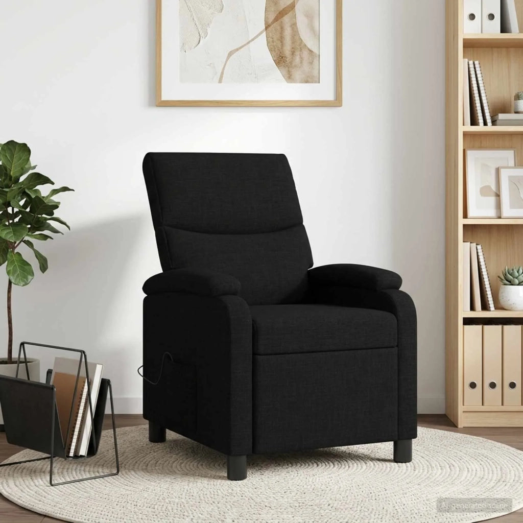 Divano Sedia-Poltrona Massaggiante Nero Tessuto 326633