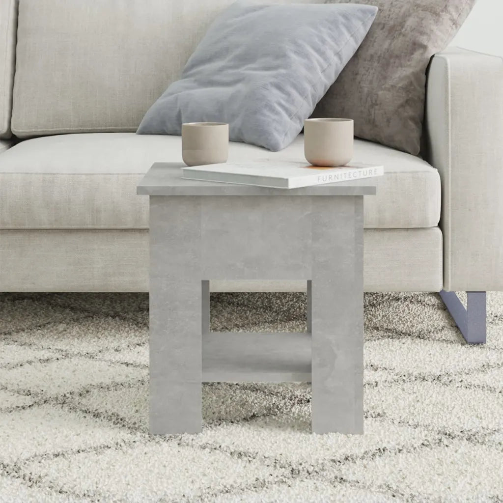 Tavolino da Salotto Grigio 40x40x42 cm in Legno Multistrato 810275