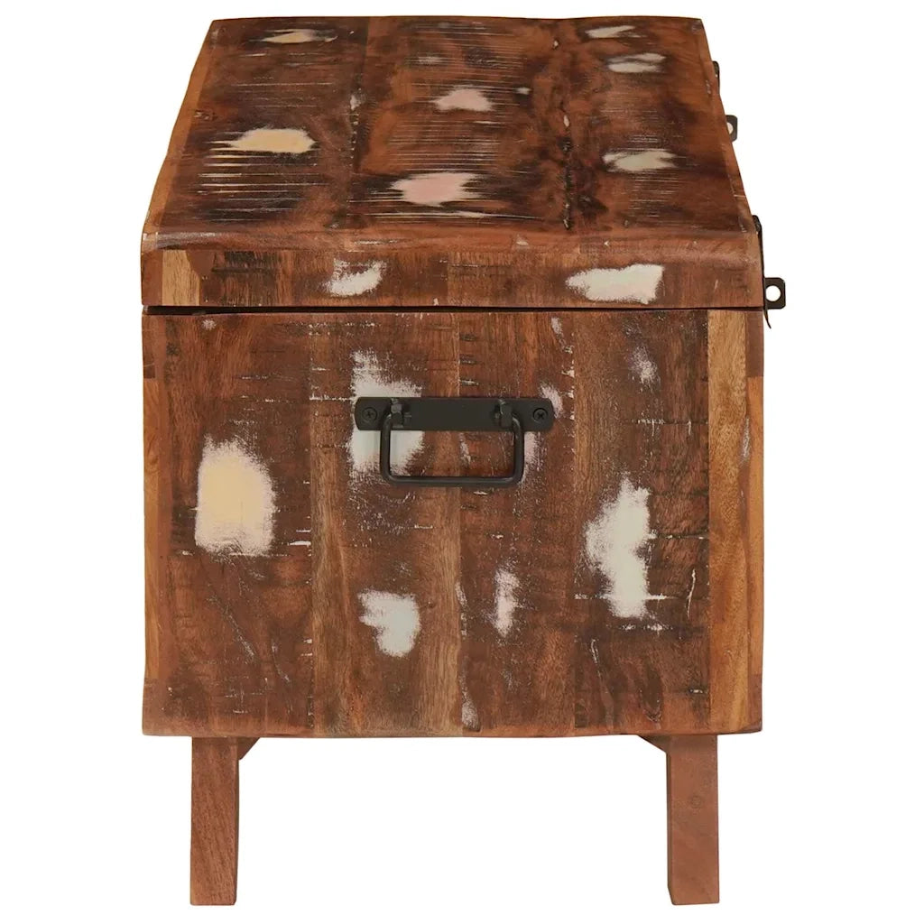 vidaXL Scatola di Stoccaggio 70 x 35 x 40 cm legno massello di riciclo