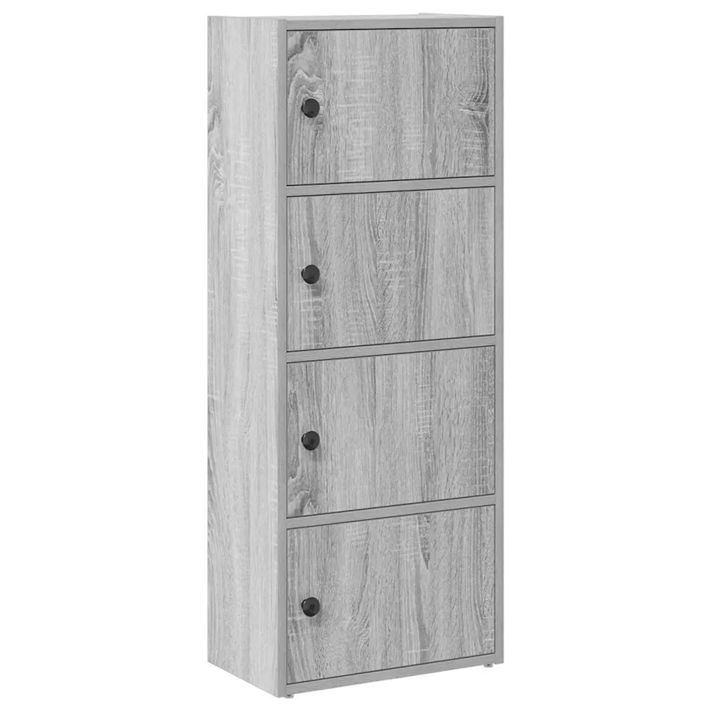 Libreria-Scaffale per Libri-Mobile di Stoccaggio Grigio Sonoma 40x24x102 cm in Legno Multistrato