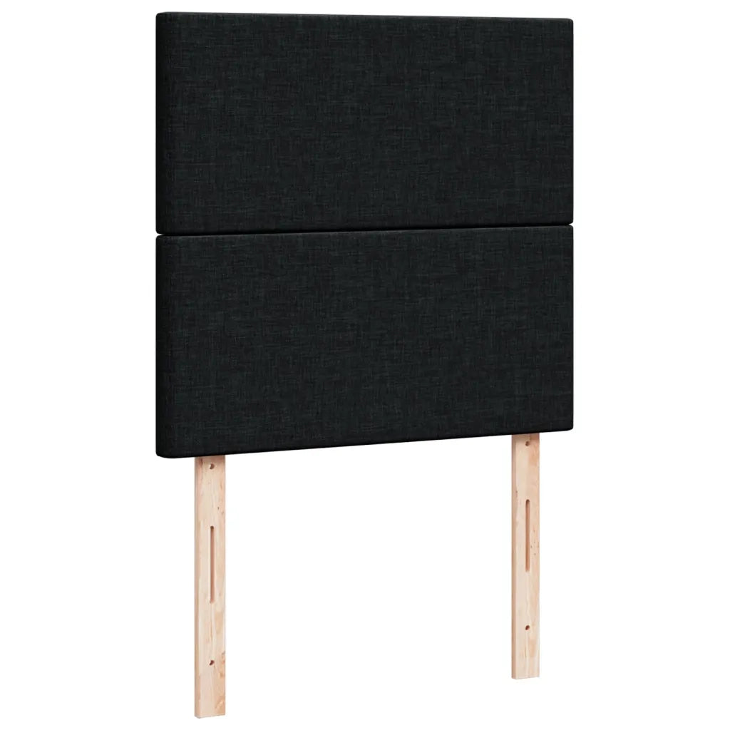 Giroletto a Molle con Materasso Nero 100x200 cm in Tessuto 3292694