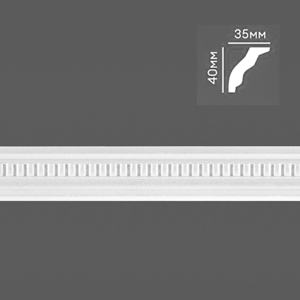 ml *** STOCK *** Pacco da 140ml di cornice decorativa in polistirene compatto XPS 40X55mm D119-50