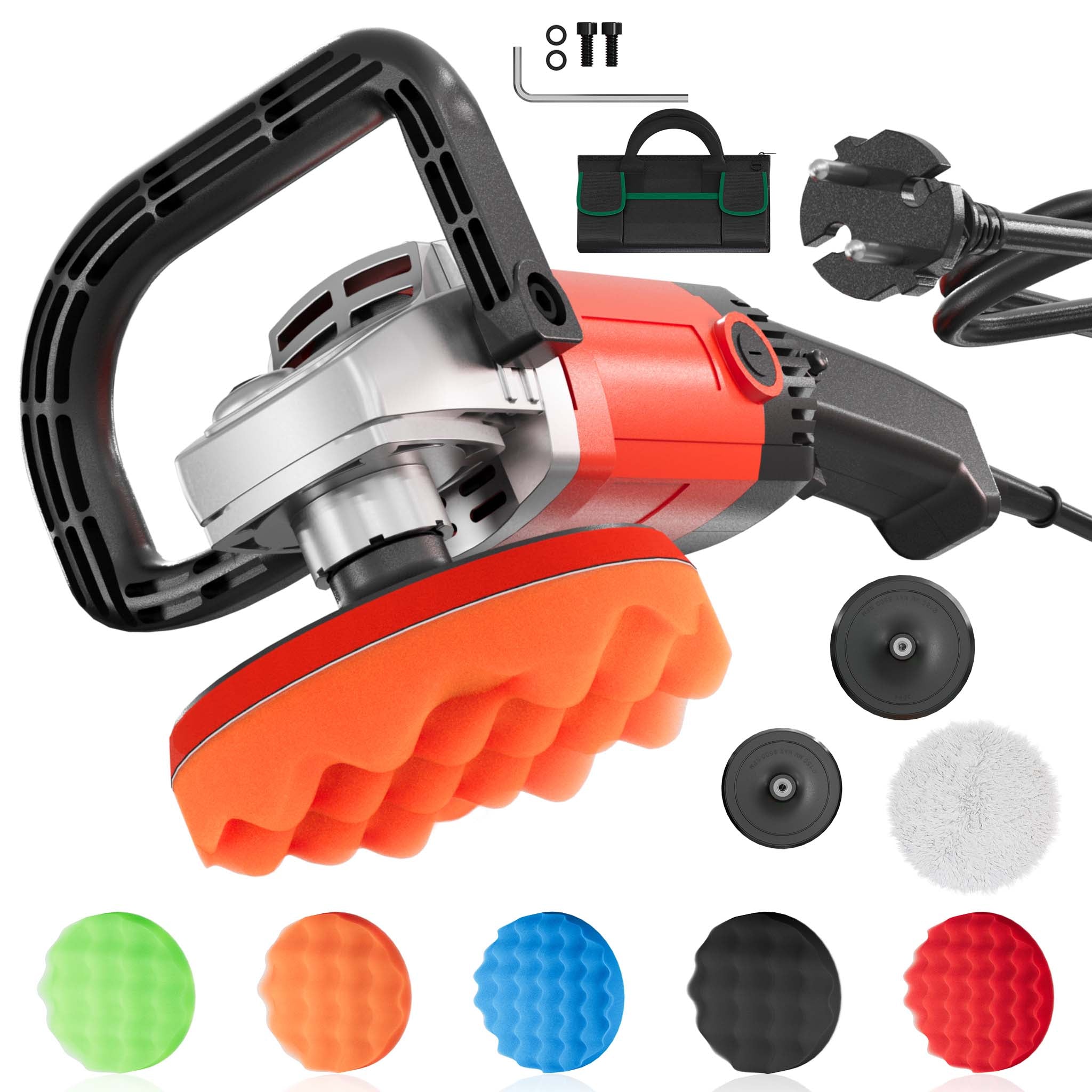 Lucidatrice 1200W Con borsa Levigatrice a 6 livelli fino a 3000rpm Smerigliatrice rotativa