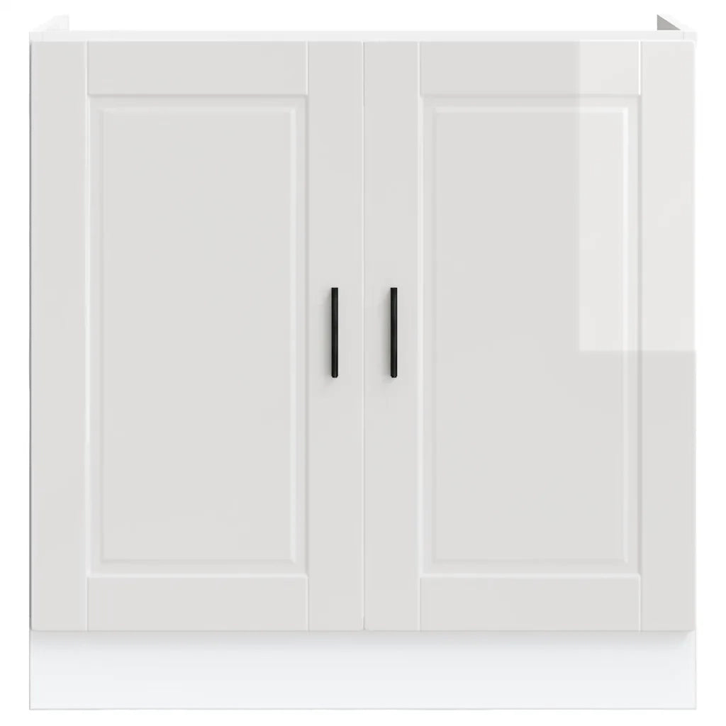 Mobile base lavello Porto Bianco Lucido 80x46x81,5cm Truciolato 853929